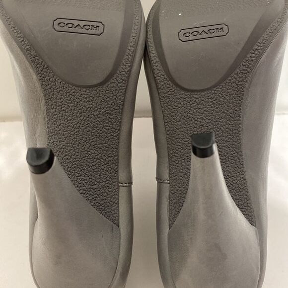 Coach Women's Leather Suede Ankle High Heels Annika Boots Bootie Gray Size 5.5 - Picture 10 of 10